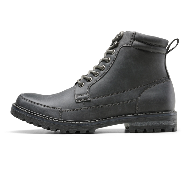 Men's Durable Motorcycles Lace-Up Combat Boots - GREY - 2