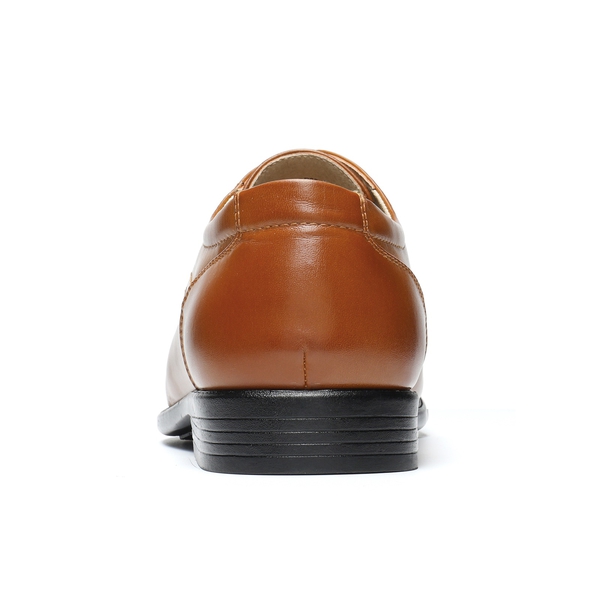Men's Classic PU Leather Dress Shoes - BROWN - 4