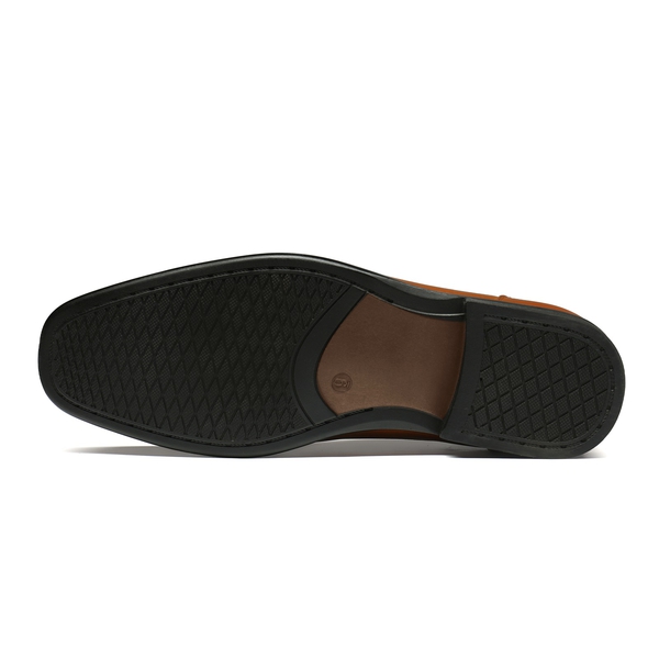 Men's Classic PU Leather Dress Shoes - BROWN - 3