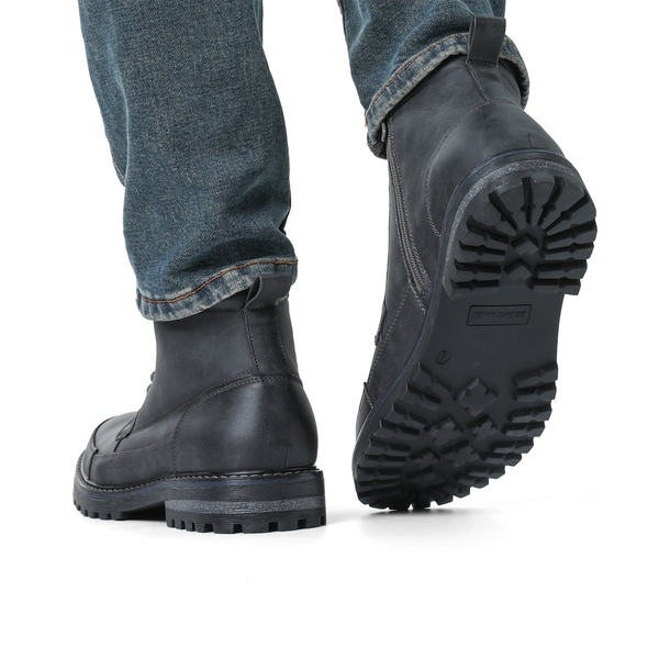Men's Durable Motorcycles Lace-Up Combat Boots - GREY - 8