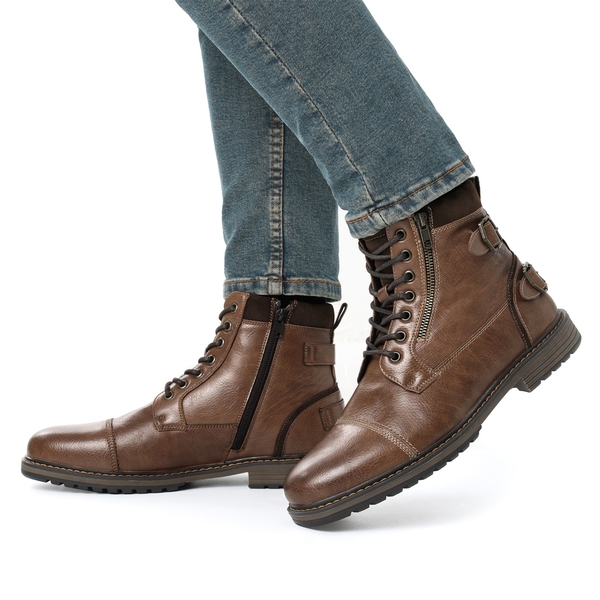 Men s Motorcycle Oxford Dress Boots Bruno Marc