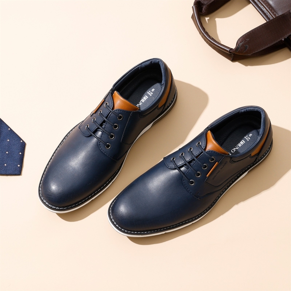 Men's Modern Casual Oxford Shoes | Breathable Lace-Up Dress Sneakers with  Cushion