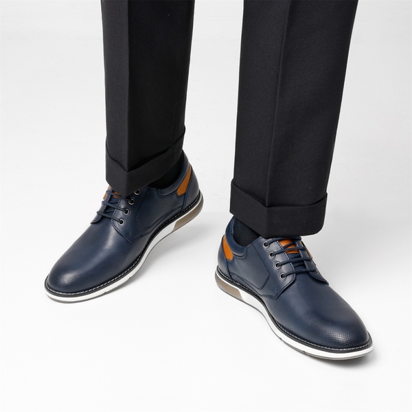 Men's Navy & Blue Dress Shoes-Bruno Marc
