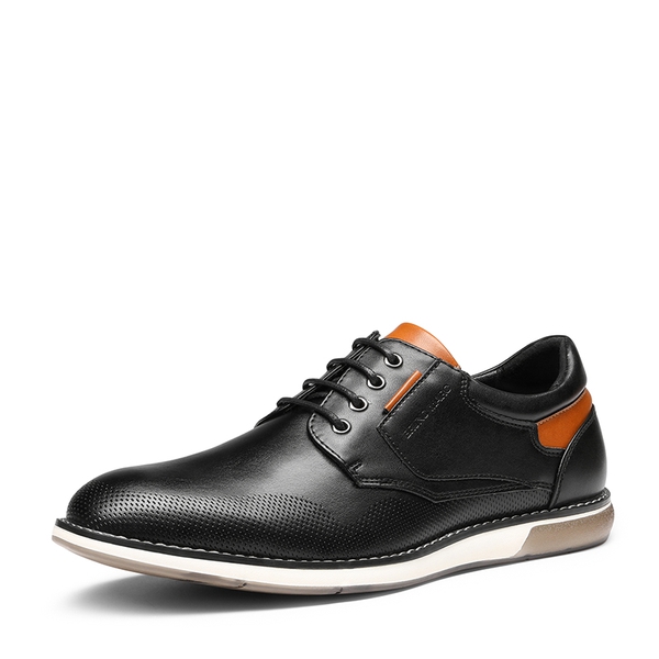 Men's Modern Casual Oxford Shoes - BLACK -  0