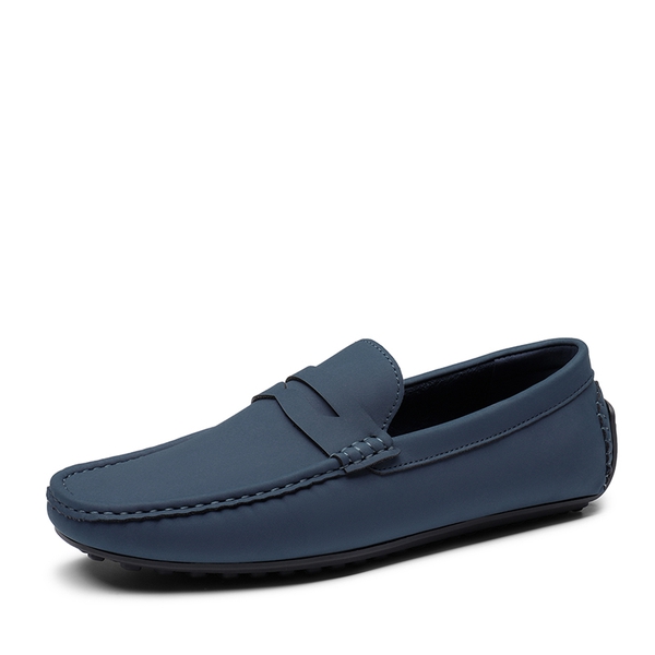 Men's Slip-On Suede Penny Loafers-Bruno Marc