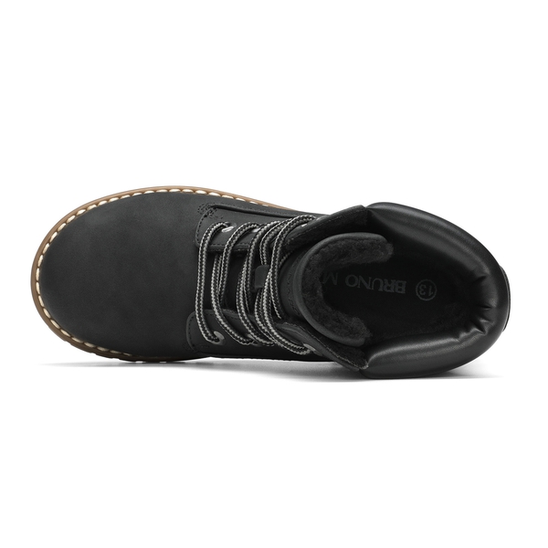 Boys' Fur-Lined Combat Winter Boots - BLACK - 2