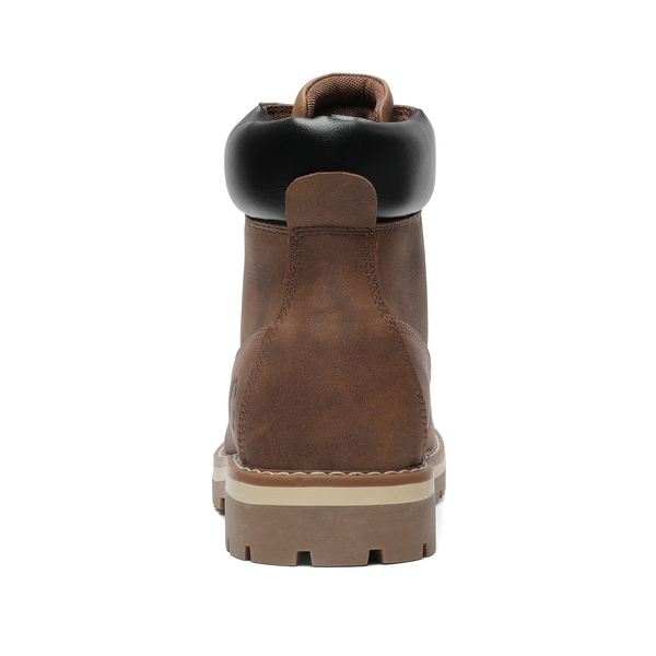 Men's Slip-Resistant Lace-Up Boots - BROWN - 4