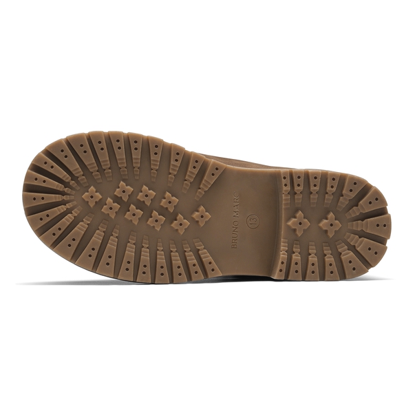 Boys' Fur-Lined Combat Winter Boots - BROWN - 4