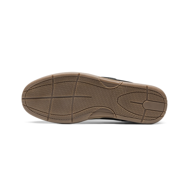 Men's Vegan Leather Boat Loafers - DARK BROWN - 3