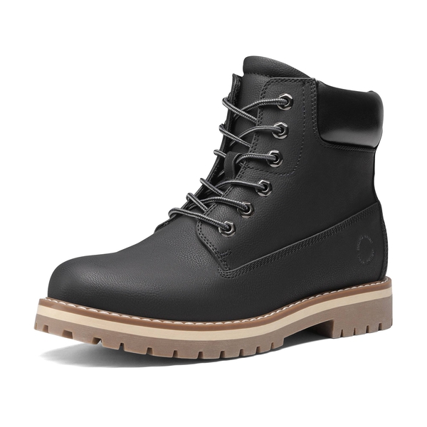 Men's Slip-Resistant Lace-Up Boots - BLACK -  0