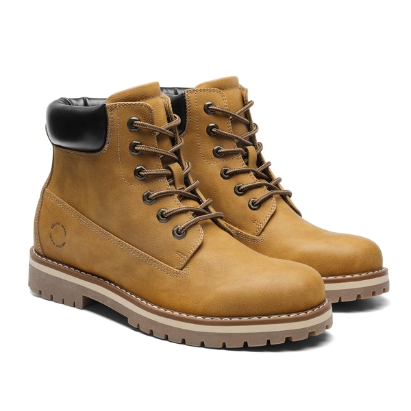 Men's Slip-Resistant Lace-Up Boots - YELLOW - 2