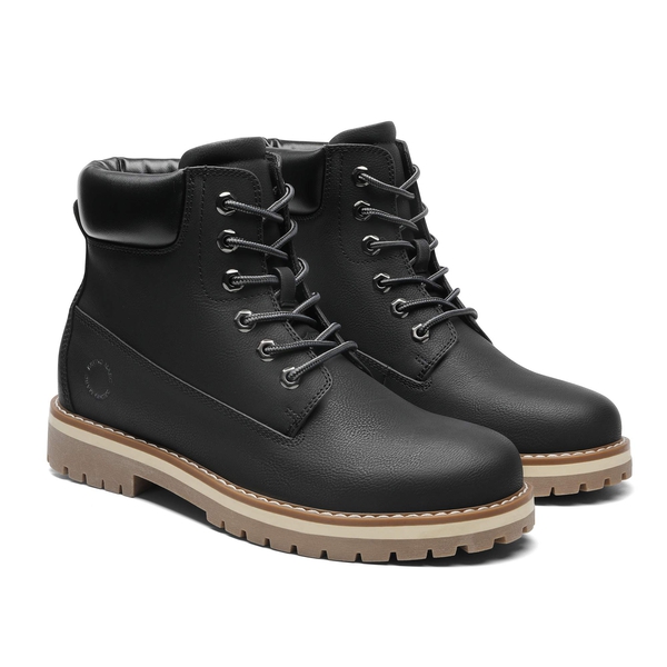 Men's Slip-Resistant Lace-Up Boots - BLACK - 2