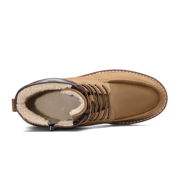 Men s Fur Lined Moc Toe Boots Bruno Marc