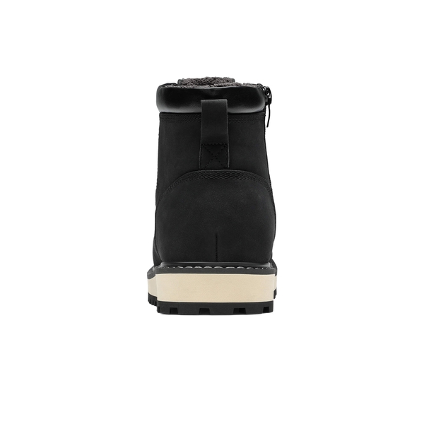 Men's Moc Toe Fur-Lined Boots - BLACK - 5
