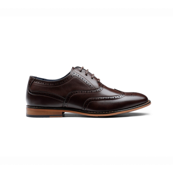 Boys' Breathable Oxford Shoes - DARK BROWN - 1