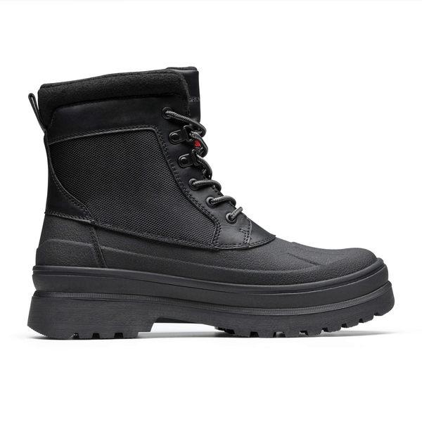 Men's Waterproof Insulated Snow Boots - BLACK - 2