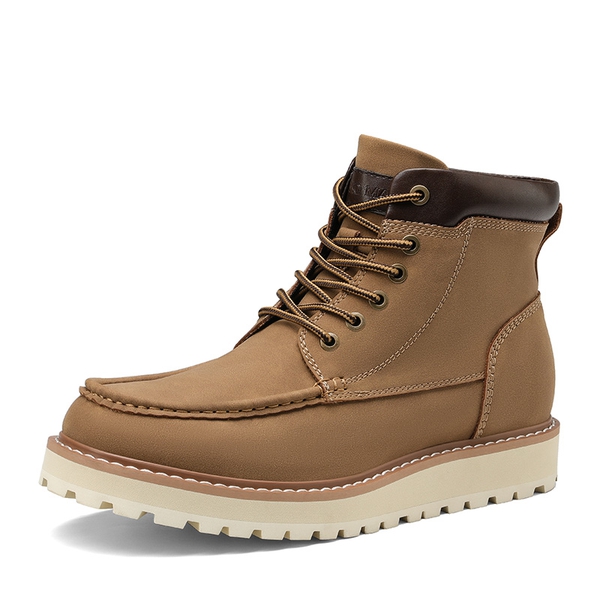 Men s Leather Moc Toe Boots Bruno Marc