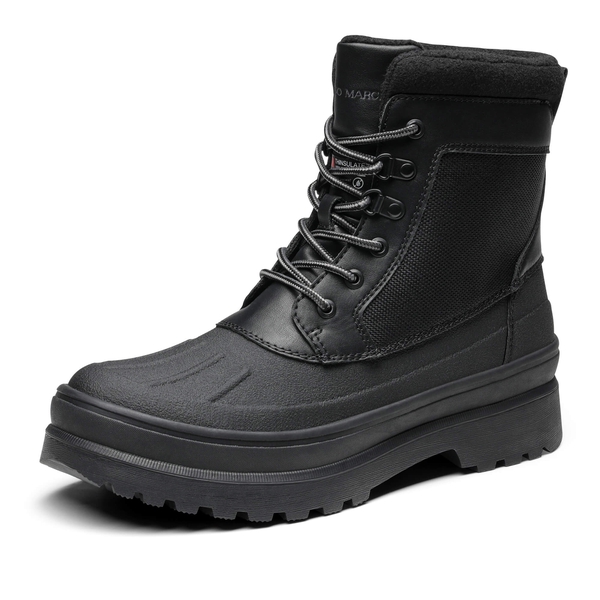 Men's Waterproof Insulated Snow Boots - BLACK -  0