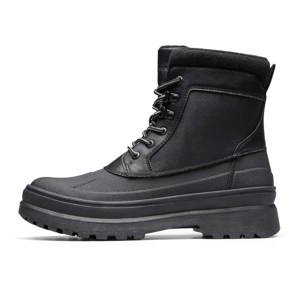 Men's Waterproof Insulated Snow Boots - BLACK - 1