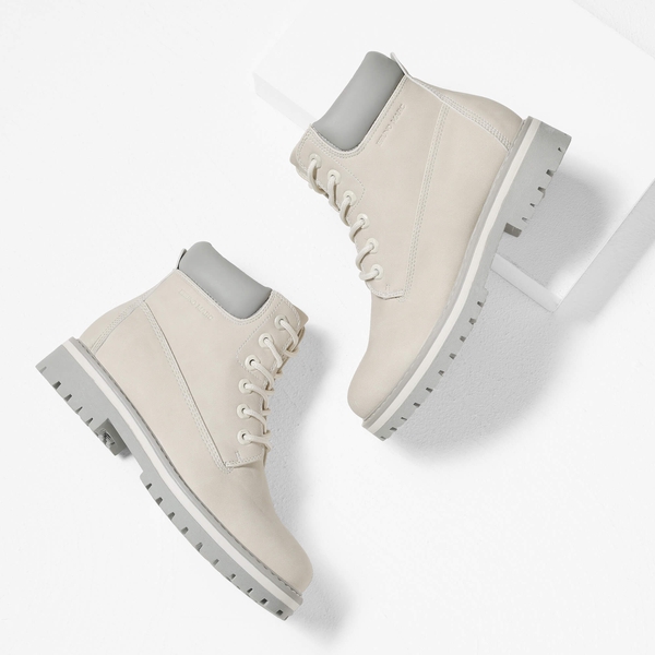 Women's Faux Fur Winter Boots - GREYISH WHITE - 7