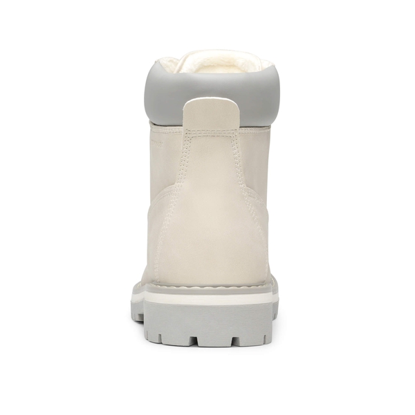 Women's Faux Fur Winter Boots - GREYISH WHITE - 4