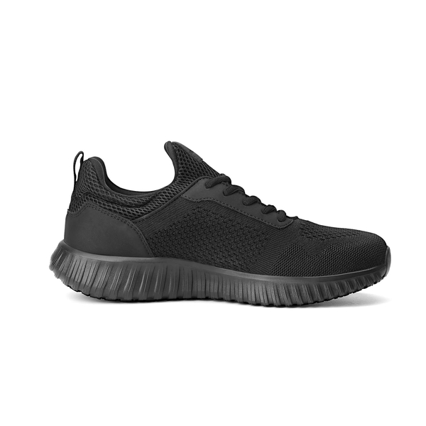 Men's Breathable Casual Sneakers - BLACK - 4