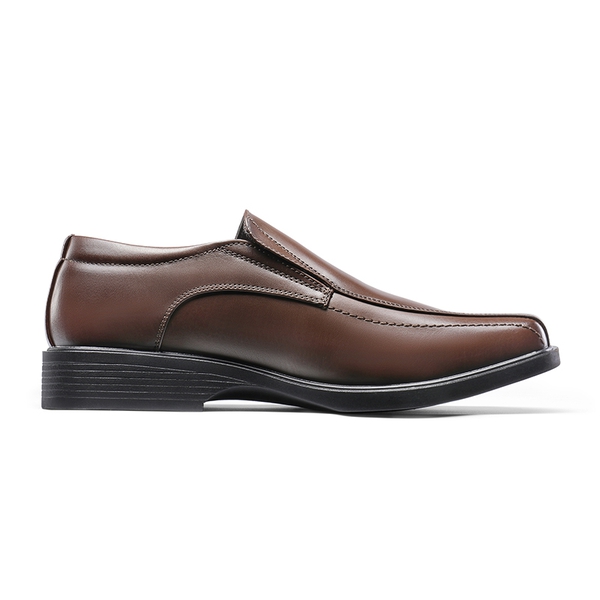 Men's Slip-On Wide Dress Loafers - DARK BROWN - 2