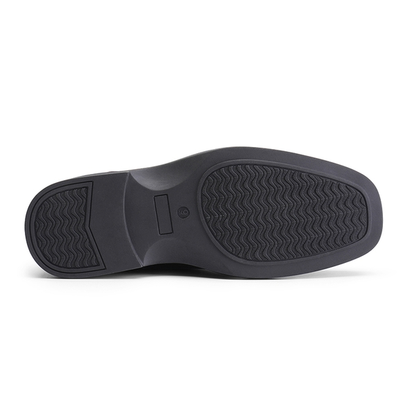 Men's Slip-On Wide Dress Loafers - BLACK - 4