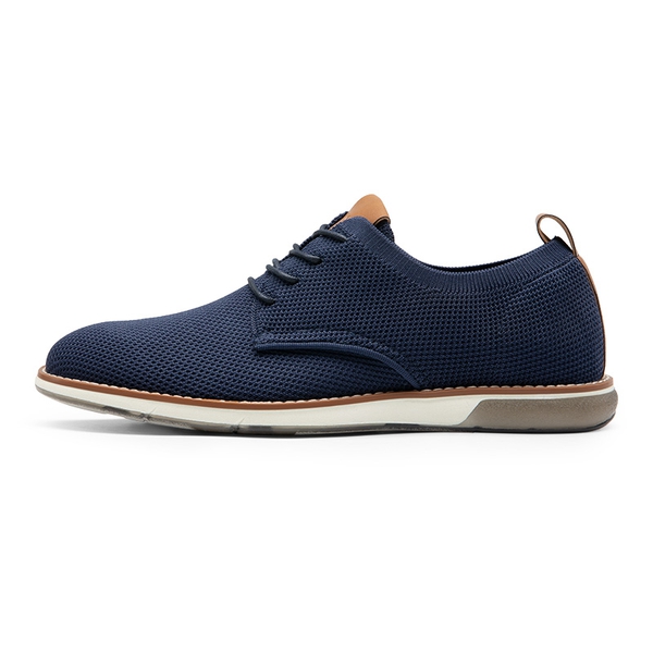 Men's Knitted Oxford Casual Dress Shoes - NAVY - 1