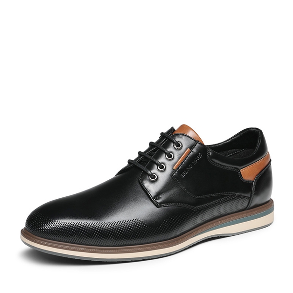 Men's Wide Lace-Up Casual Dress Sneakers - BLACK -  0