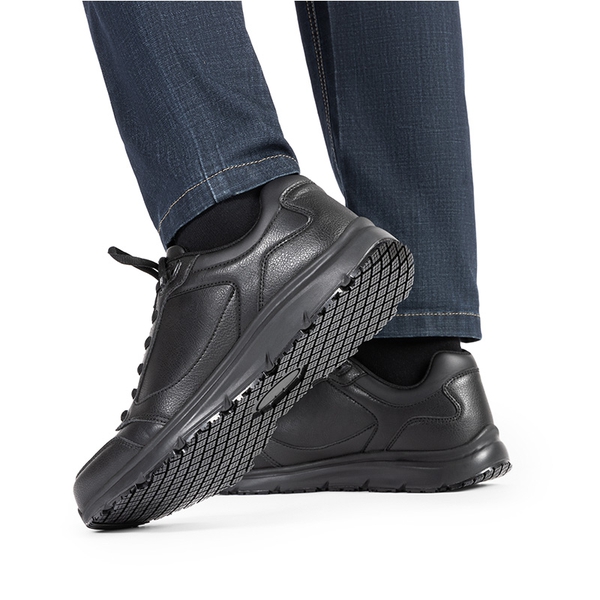 Men's Comfortable Non-Slip Work Sneakers - BLACK - 8