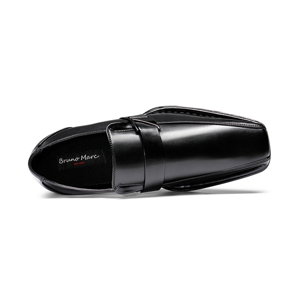 Men's Wide Monk Strap Dress Loafer Shoes - BLACK - 3