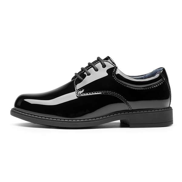 Boys' Plain-Toe Oxford Dress Shoes - BLACK-PAT - 1