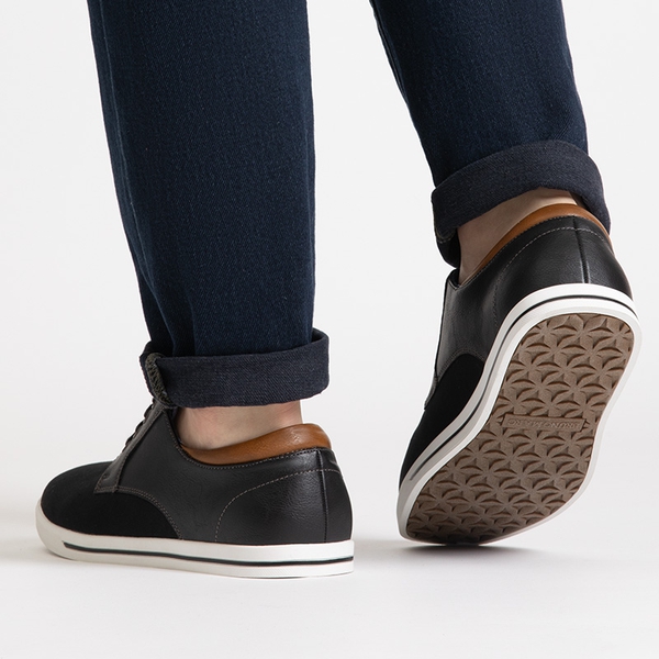 Men's Business Casual Oxford Sneakers - BLACK - 7