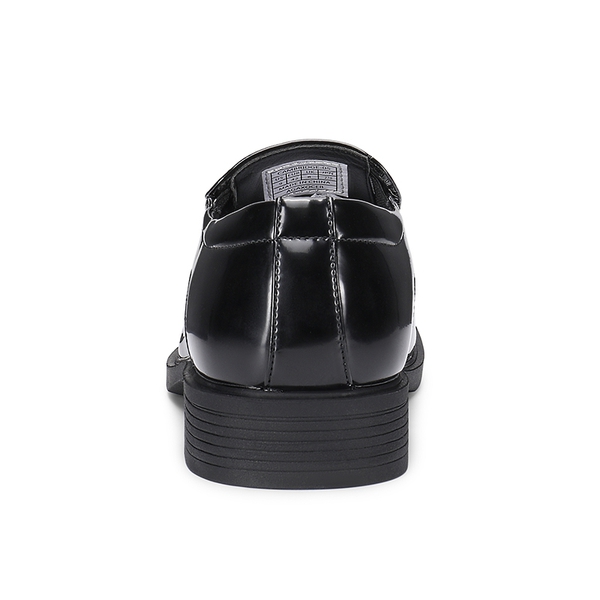 Men's Slip-On Wide Dress Loafers - BLACK-PAT - 5