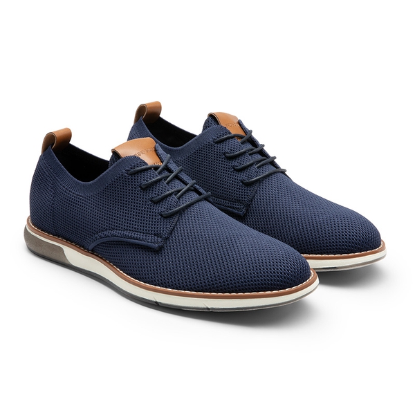 Men's Knitted Oxford Casual Dress Shoes - NAVY - 2