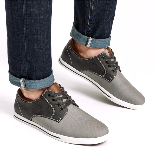 Men's Business Casual Oxford Sneakers - GREY - 5