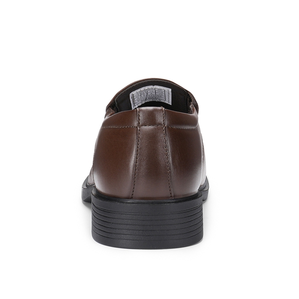 Men's Slip-On Wide Dress Loafers - DARK BROWN - 5