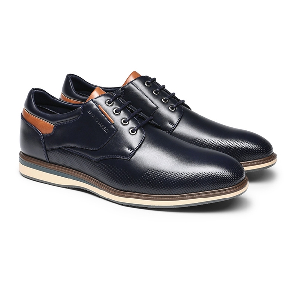 Men's Wide Lace-Up Casual Dress Sneakers - NAVY - 2
