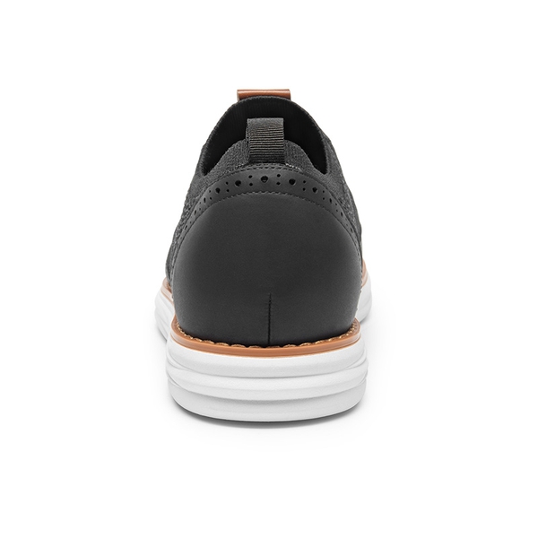 [KnitFlex SmartCraft+] Men's Wingtip Mesh Oxford Sneakers - BLACK - 5