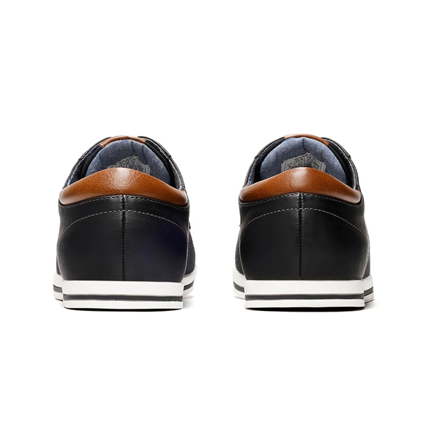 Men's Business Casual Oxford Sneakers - BLACK - 4