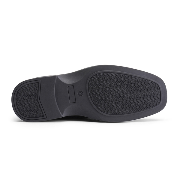 Men's Slip-On Wide Dress Loafers - BLACK-PAT - 4