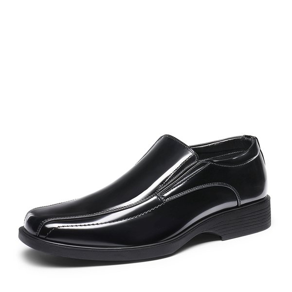 Men's Slip-On Wide Dress Loafers - BLACK-PAT -  0