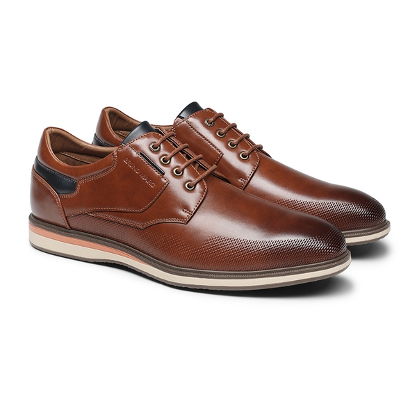 Men's Wide Lace-Up Casual Dress Sneakers - BROWN - 2