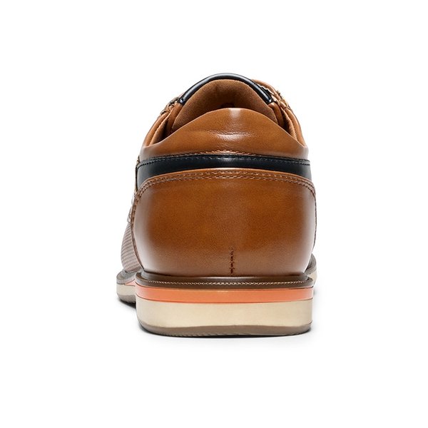 Men's Wide Lace-Up Casual Dress Sneakers - TAN - 4