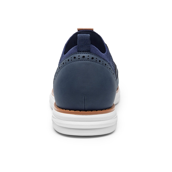 [KnitFlex SmartCraft+] Men's Wingtip Mesh Oxford Sneakers - NAVY - 5