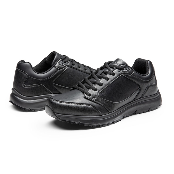 Men's Comfortable Non-Slip Work Sneakers - BLACK - 5