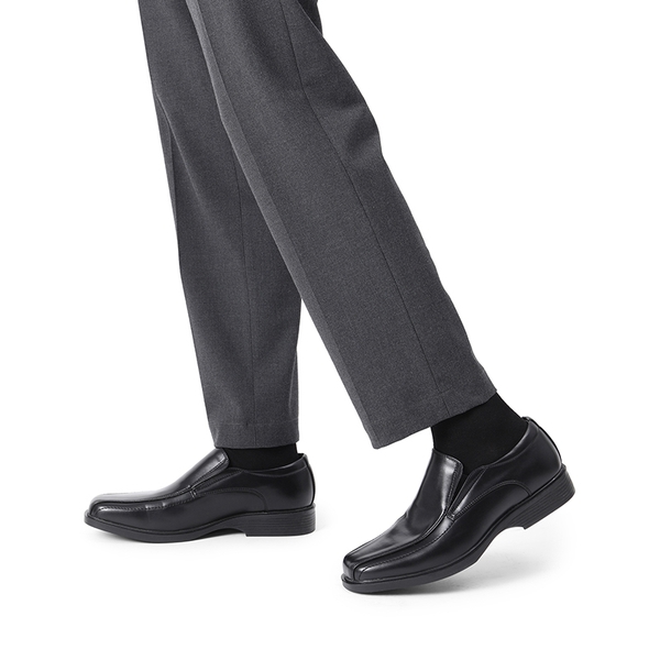 Men's Slip-On Wide Dress Loafers - BLACK - 6