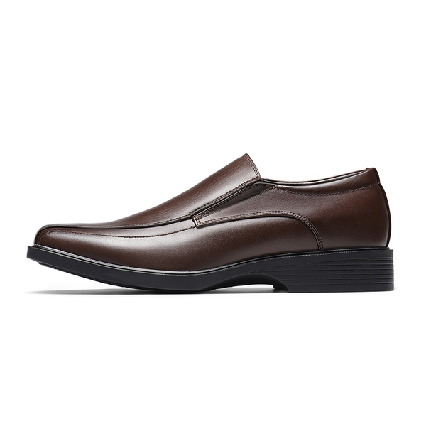 Men's Slip-On Wide Dress Loafers - DARK BROWN - 1