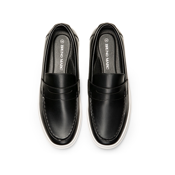 Men's Slip-On Casual Penny Loafers - BLACK - 2